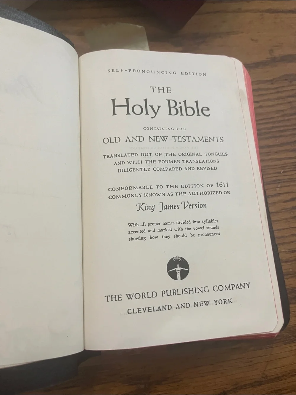 Vintage King James Black Holy Bible with Gold Lettering